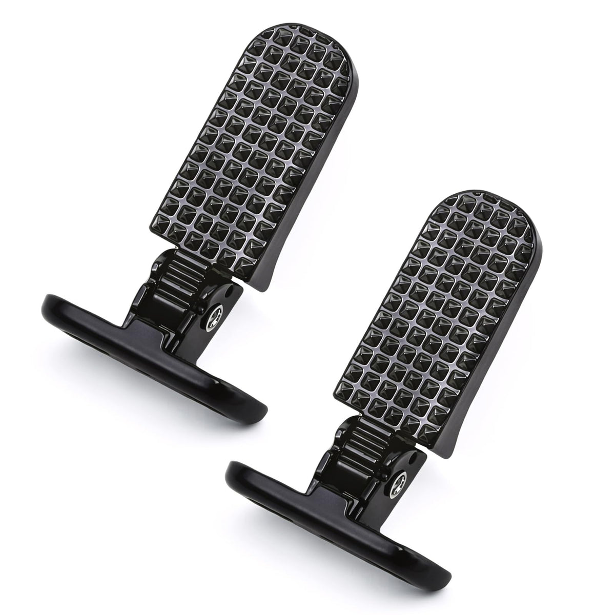 Minho foot peg front view showing shape and sturdy build benefit