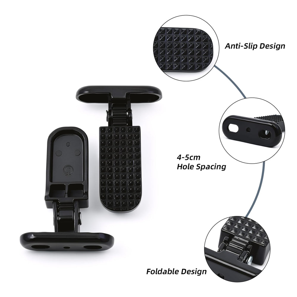 Minho foot peg with M6 bolt scale showing size and compatibility benefit