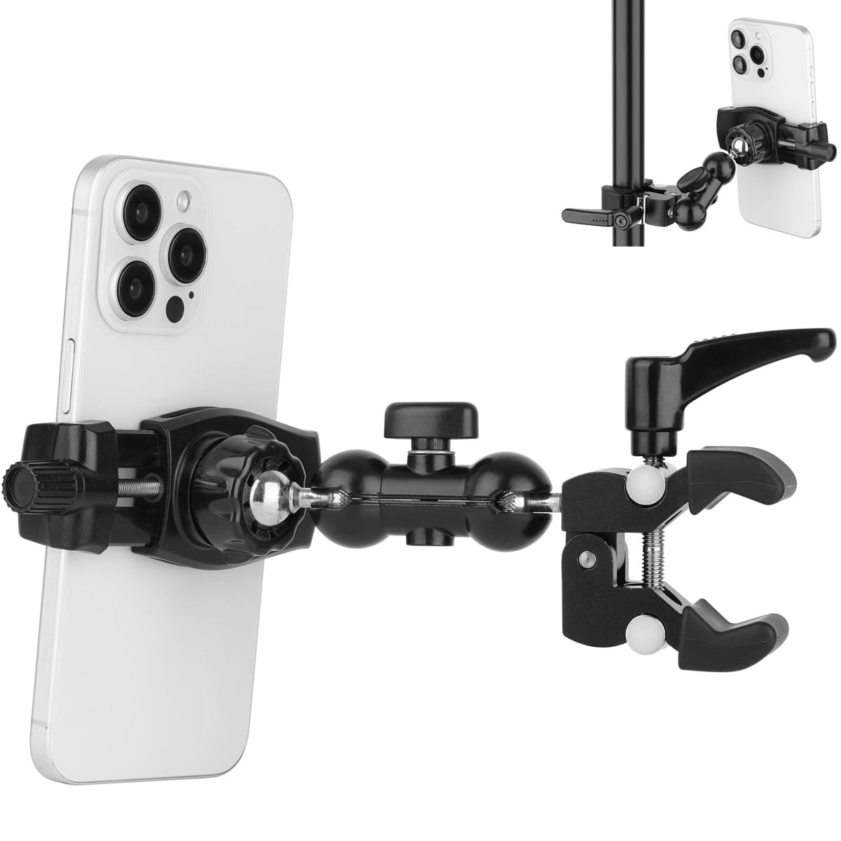 Mippko front view assembled mount showing sturdy setup and portability