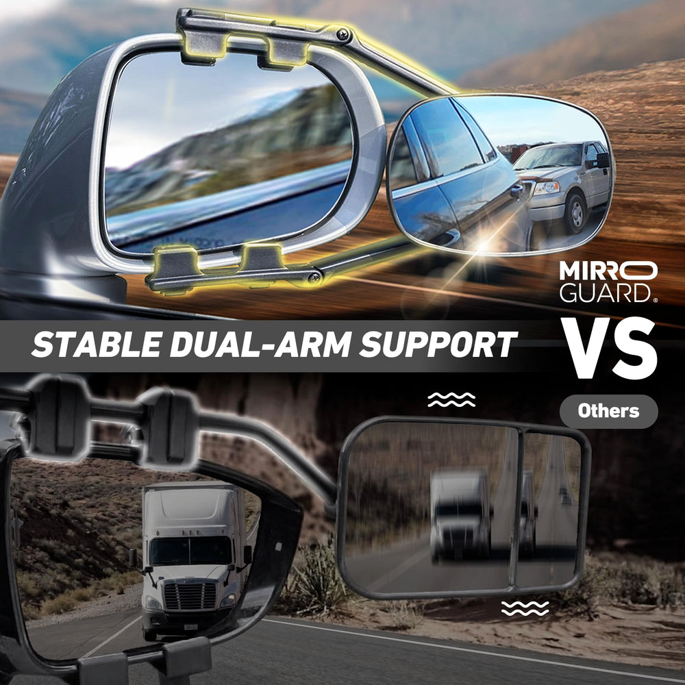 MirroGuard clip detail highlighting secure attachment and easy tool-free fit