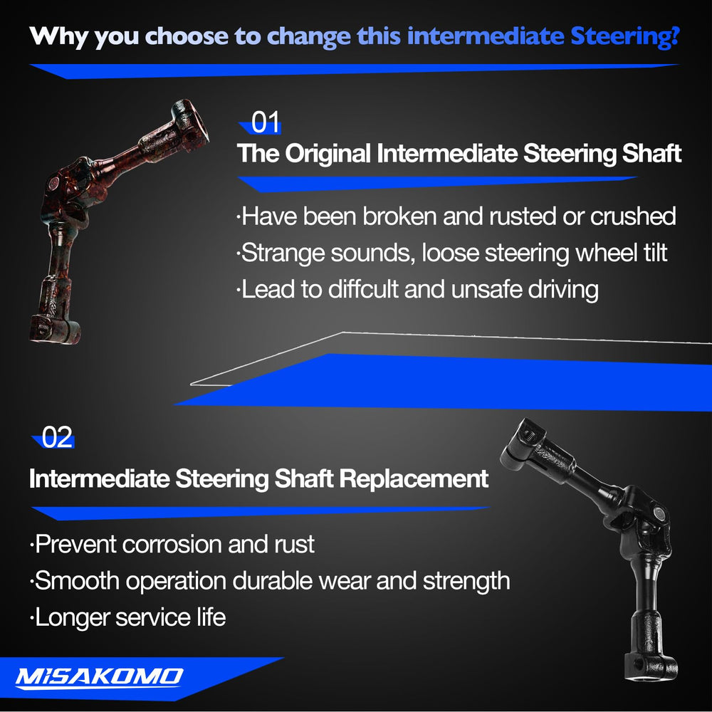 Misakomo shaft U-joint close-up highlighting needle bearings for smoother rotation
