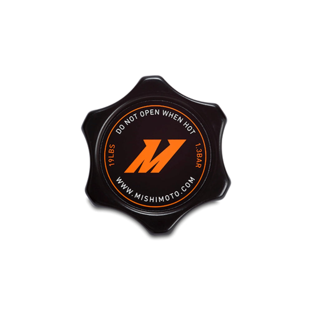 Mishimoto front view showing cap fit and durable finish for confident replacement