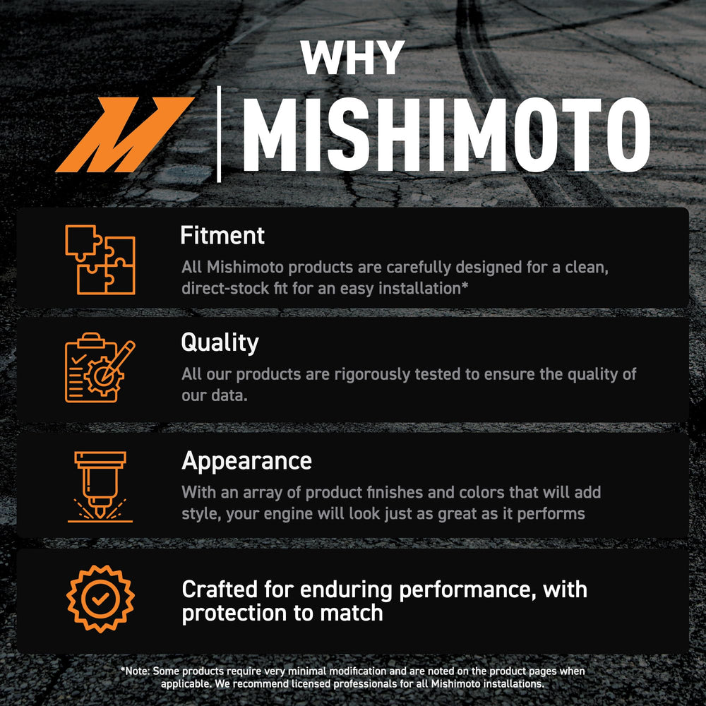 Mishimoto packaging with knob and adapters for ready, organized installation