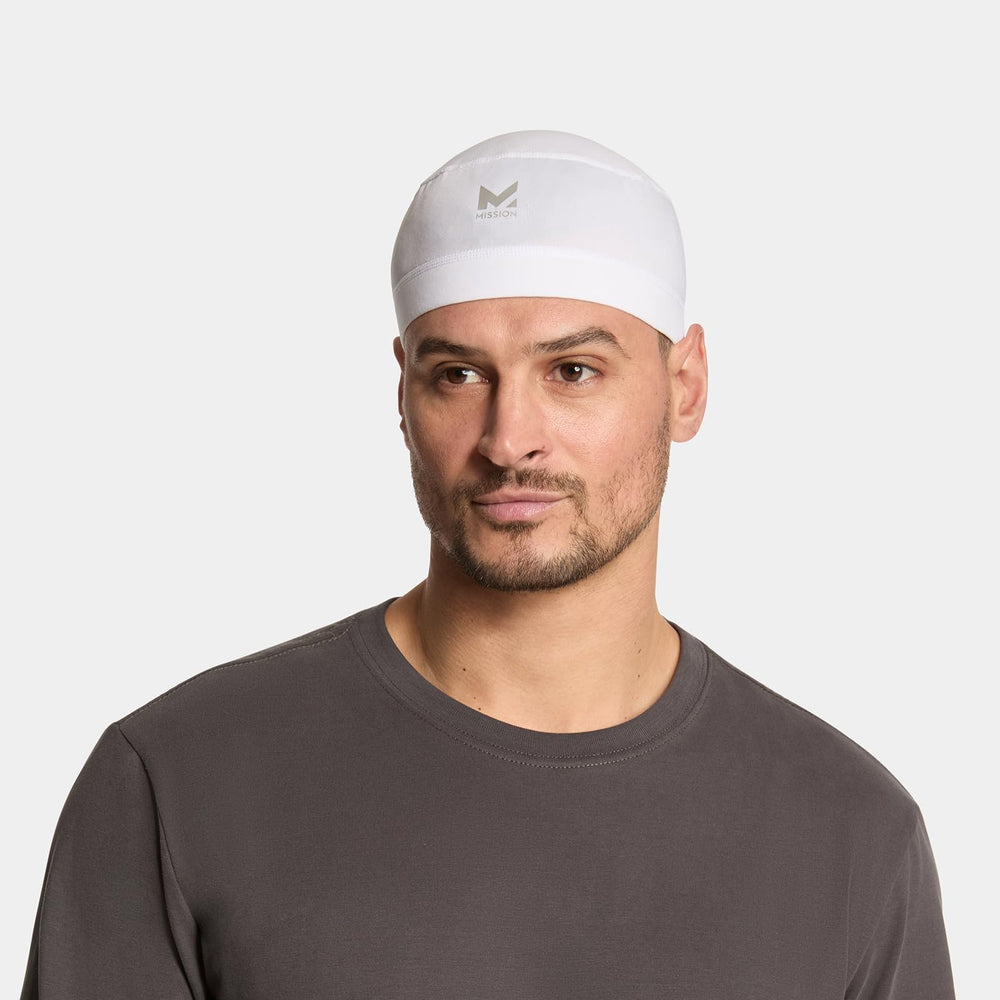MISSION athlete wearing liner outdoors showing cooling comfort during activity