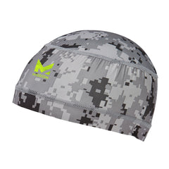 MISSION front view of digital camo helmet liner showing low-profile fit and cooling benefit