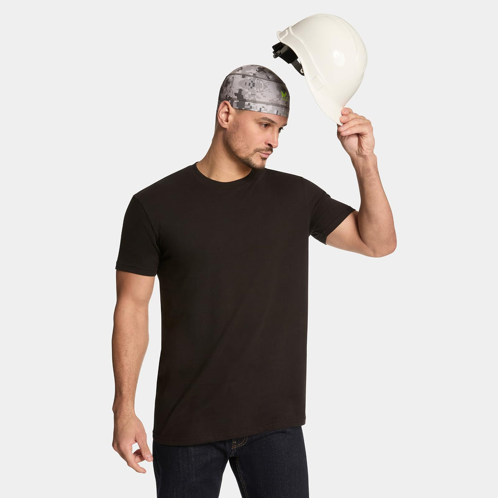 MISSION lifestyle image of liner worn outdoors showing sun protection and cooling