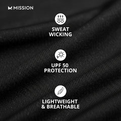 MISSION liner worn under bike helmet demonstrating unobtrusive fit benefit
