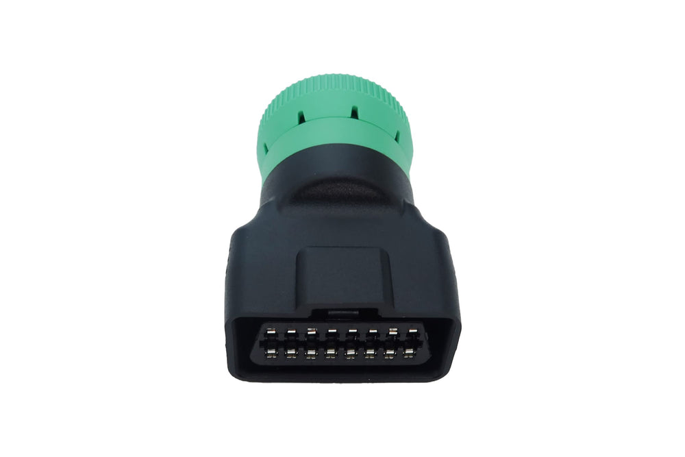 MITOB adapter next to a ruler showing compact size to save installation space