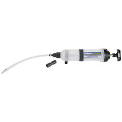 Mityvac close-up of twist-valve for controlled flow and mess reduction benefit