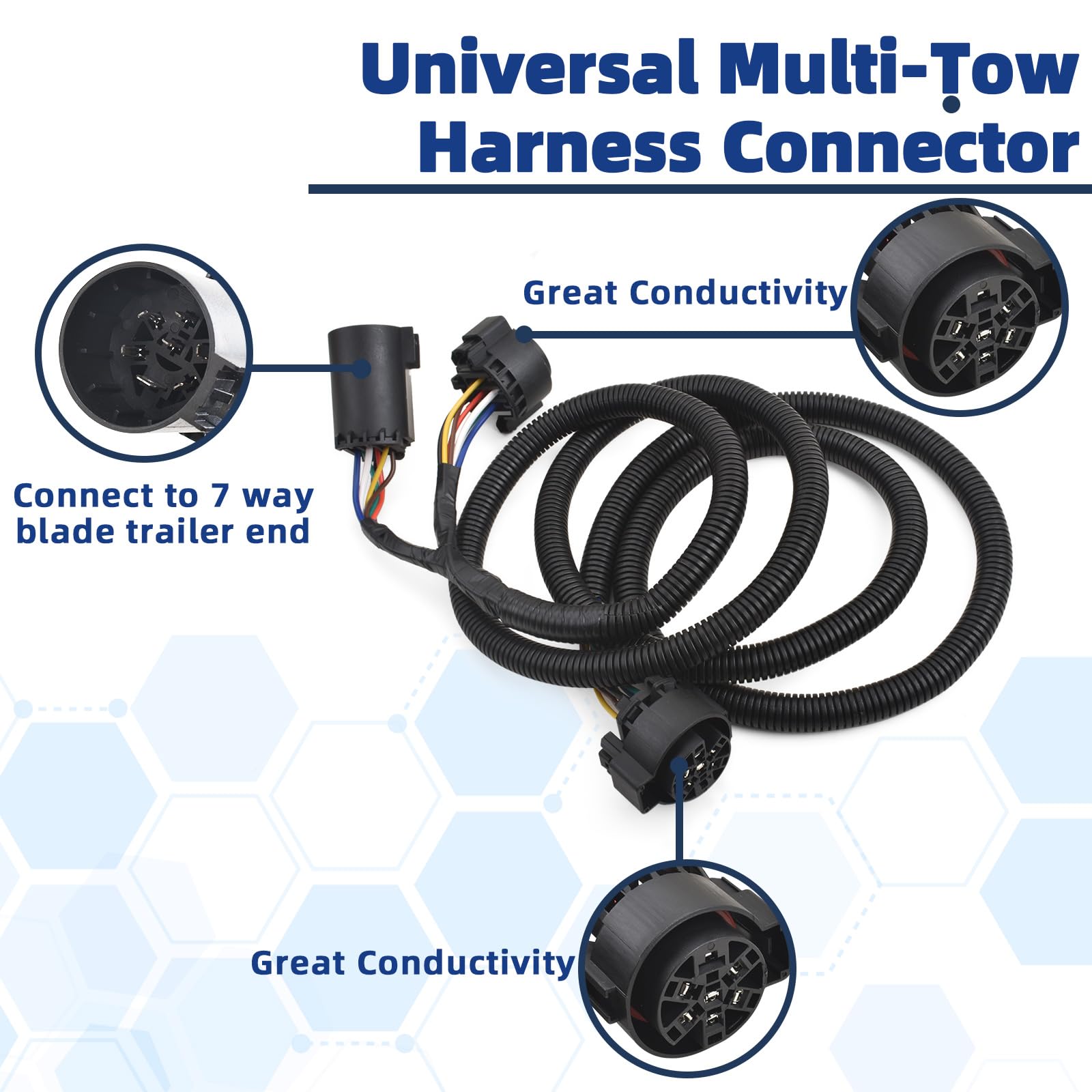 MITZONE full 7-foot cable laid across truck bed demonstrating extended reach