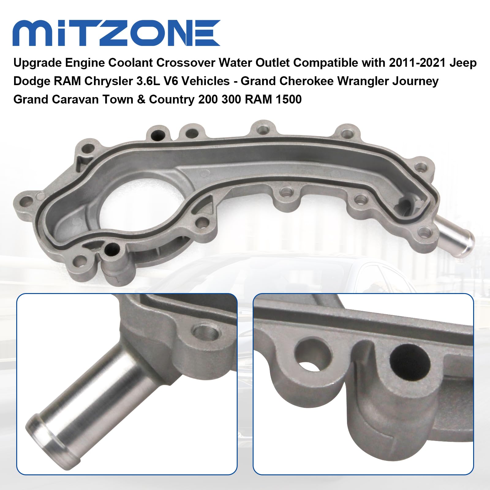 MITZONE side profile showing mounting flange and bolt holes for direct-fit replacement