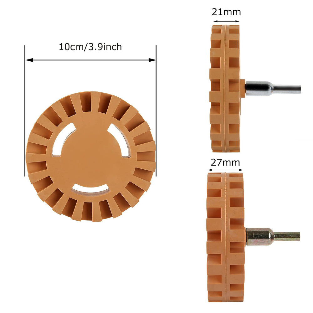 MIVIDE close-up of rubber wheel texture for safe adhesive removal