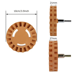 MIVIDE close-up of rubber wheel texture for safe adhesive removal