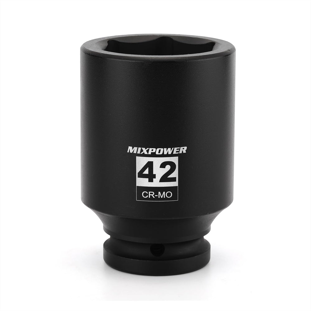 MIXPOWER 42mm front view showing socket face and 6-point grip for secure torque