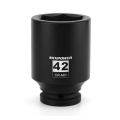 MIXPOWER 42mm front view showing socket face and 6-point grip for secure torque