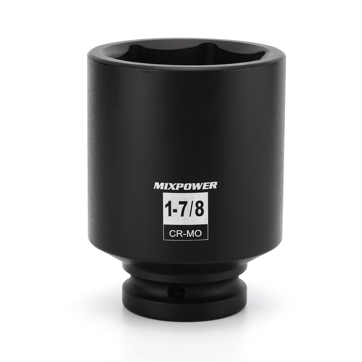 MIXPOWER front view of 1-7/8 inch deep impact socket showing profile and finish