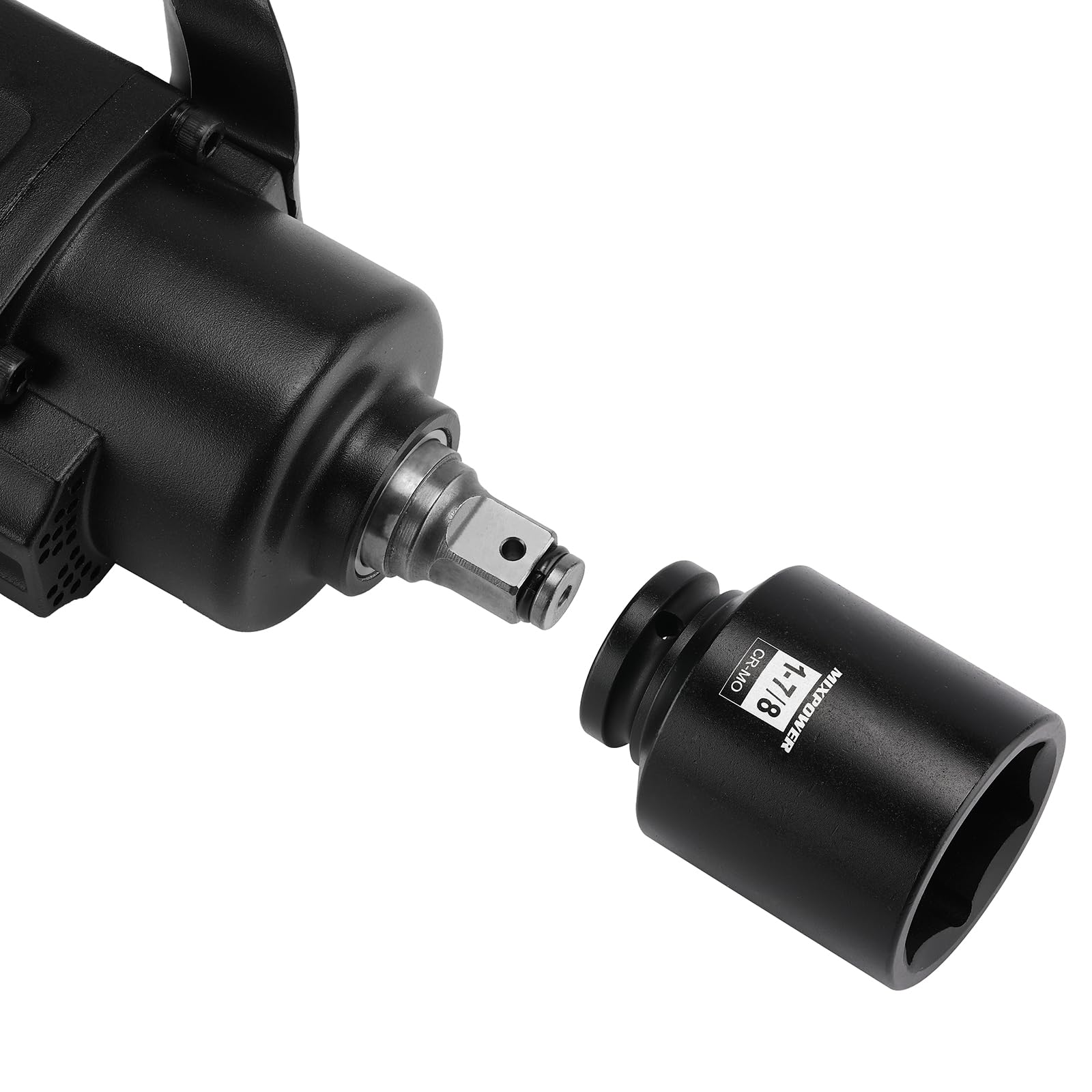 MIXPOWER socket staged in garage with tools demonstrating professional durability