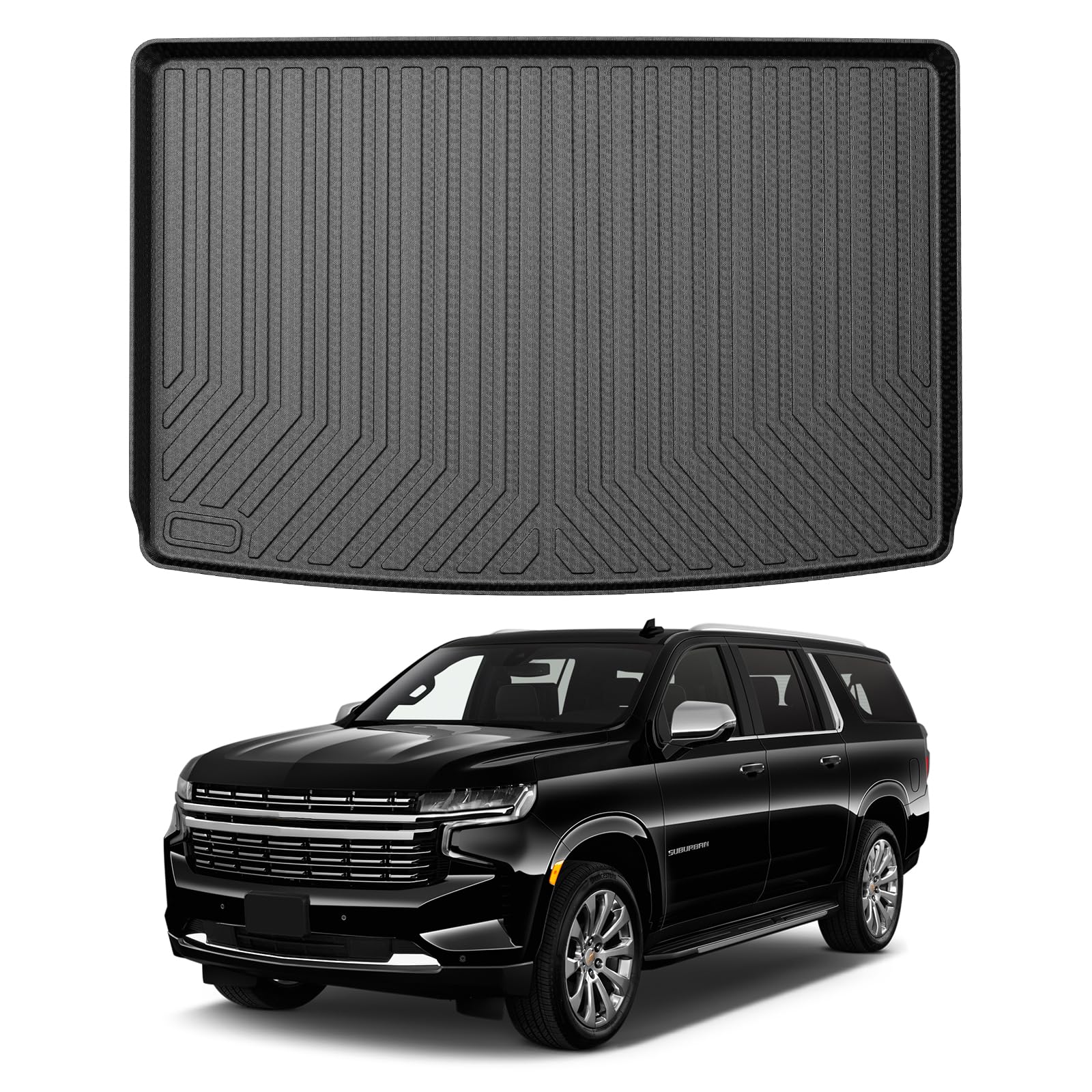 Mixsuper front view of cargo liner showing precise fit and protection
