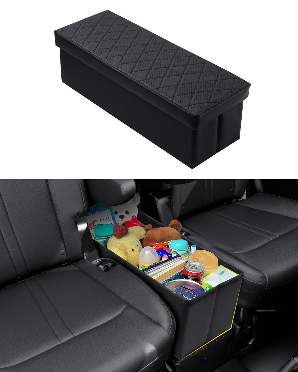 Mixsuper Liner front-facing in Kia Telluride keeps center tidy and organized
