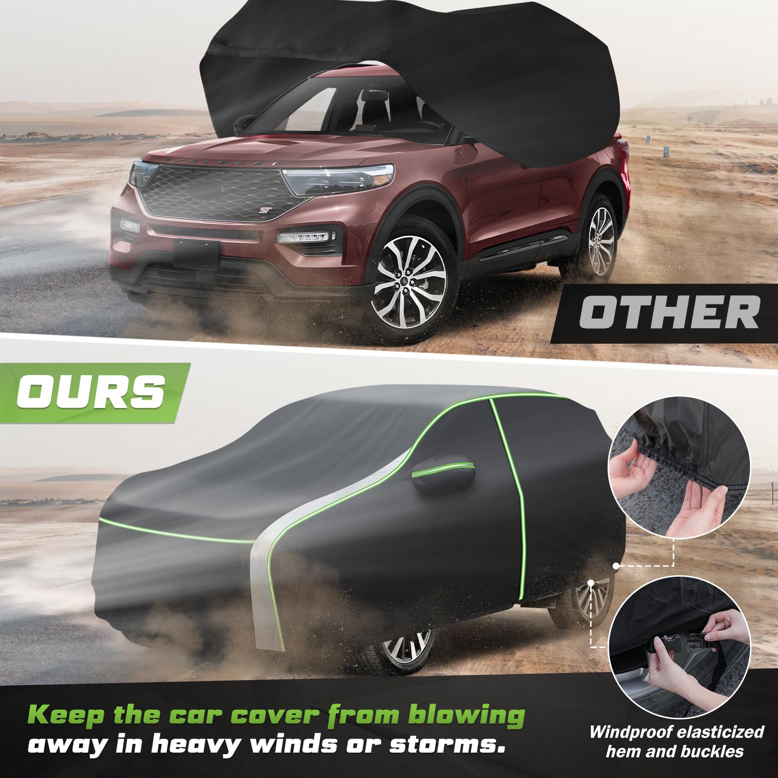 Mixsuper Liner shown on Explorer for scale demonstrating tailored vehicle fit
