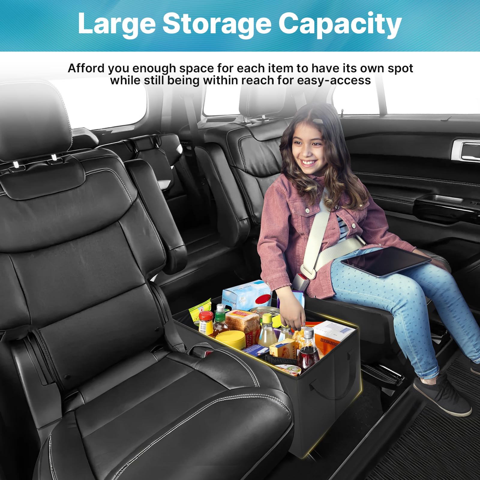 Mixsuper Liner beside pet showing barrier effect and added rear-seat safety