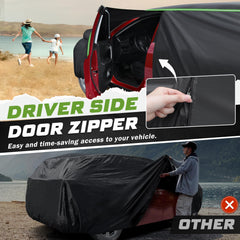 Mixsuper Liner driver-side zipper detail offering quick access without removing cover