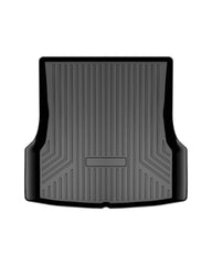 Mixsuper cargo liner front packaging showing Tesla Model S fit and quick install benefit