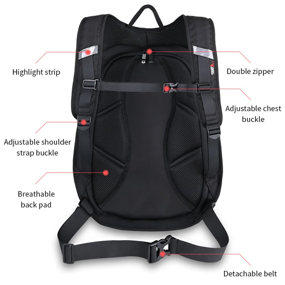 mjmoto open top displaying interior pockets and organized storage
