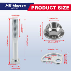 MK-Morzon cam bolts installed on vehicle suspension demonstrating correct fitment