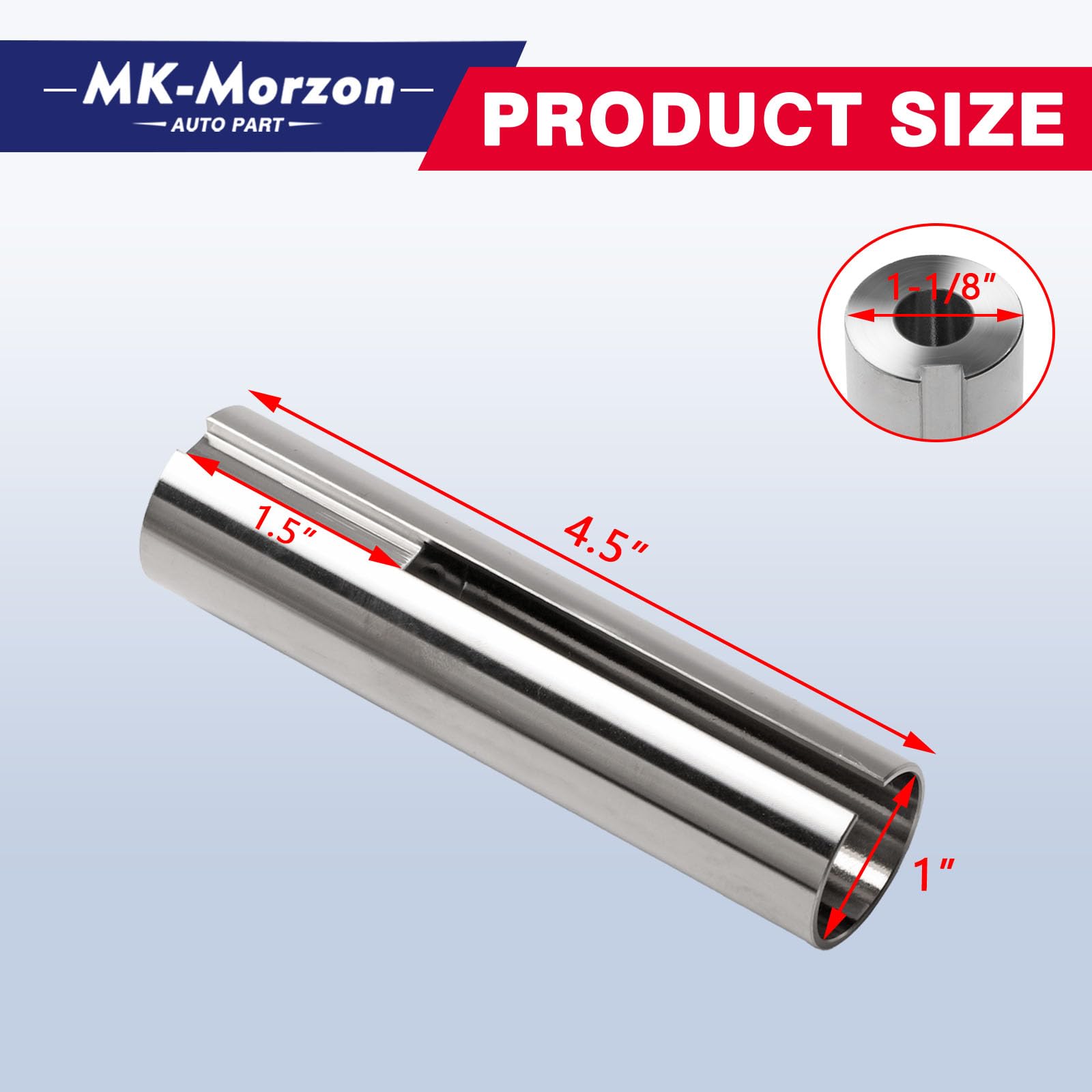 MK-Morzon adapter close-up of keyway showing secure locking and torque transfer
