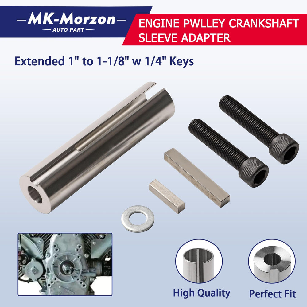 MK-Morzon adapter side profile displaying length and concentric bore for secure fit