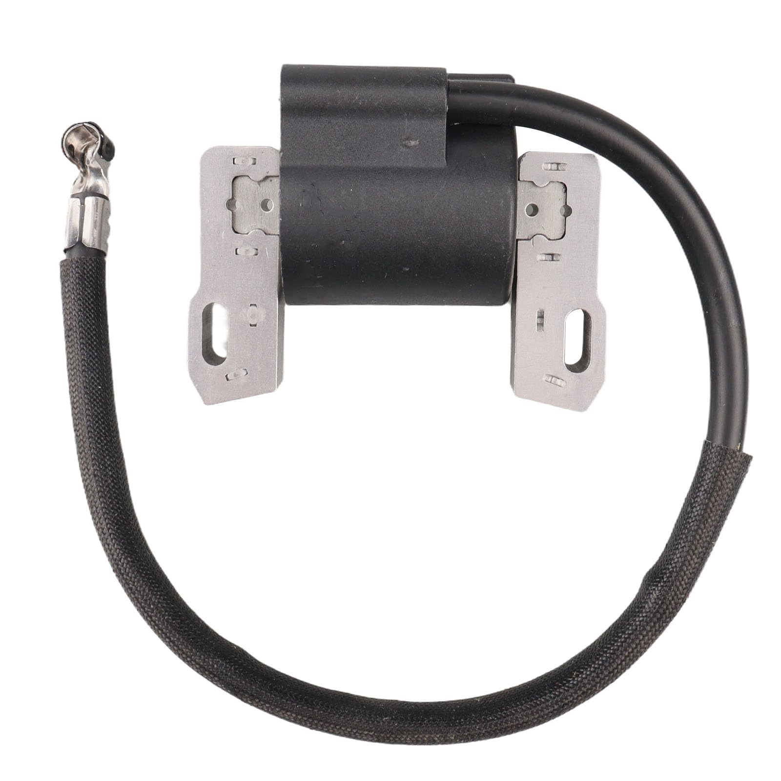 Mliong ignition coil close-up showing connector and durable construction benefit