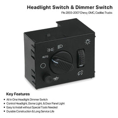 MNJWS headlight switch knob close-up revealing tactile control