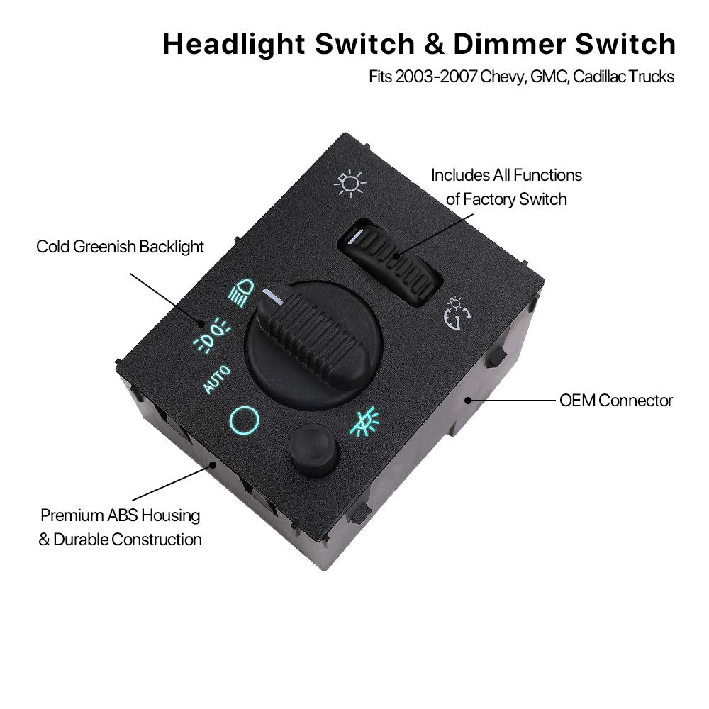 MNJWS headlight switch installed in GM dash for quick swap benefit