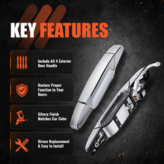 MNJWS rear handle installed with scale comparison showing accurate OEM fitment benefit