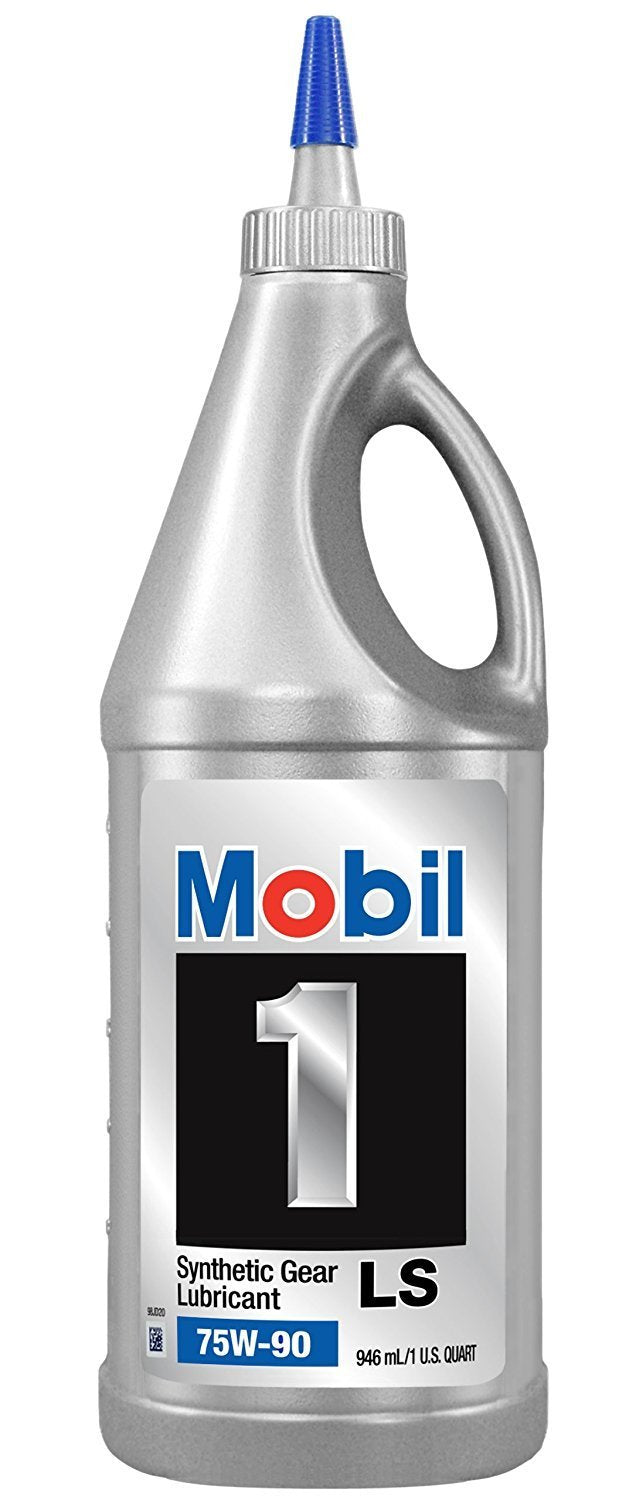Mobil 1 front label showing product and improved gear protection