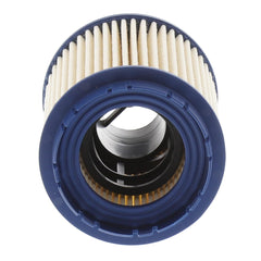 Mobil filter beside ruler showing 3-9/16 inch height for accurate fit