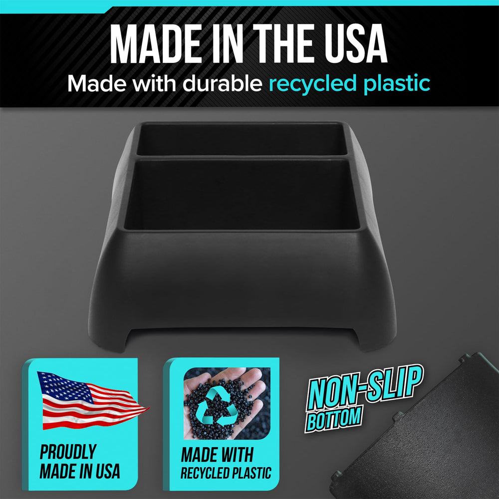 Moblorg detailed shot of label area and slide-proof feet for secure placement