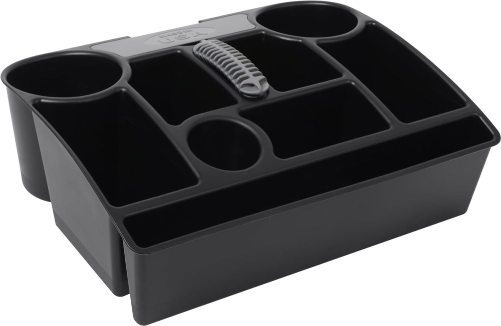 Moblorg top view displaying ten compartments for organized item placement