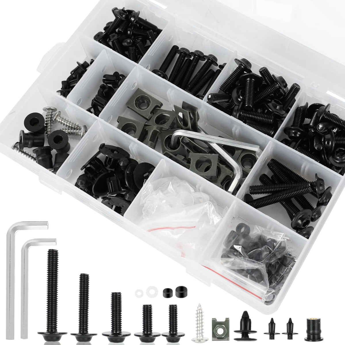 MOCODUO front packaging showing full 195-piece kit and contents benefit organization