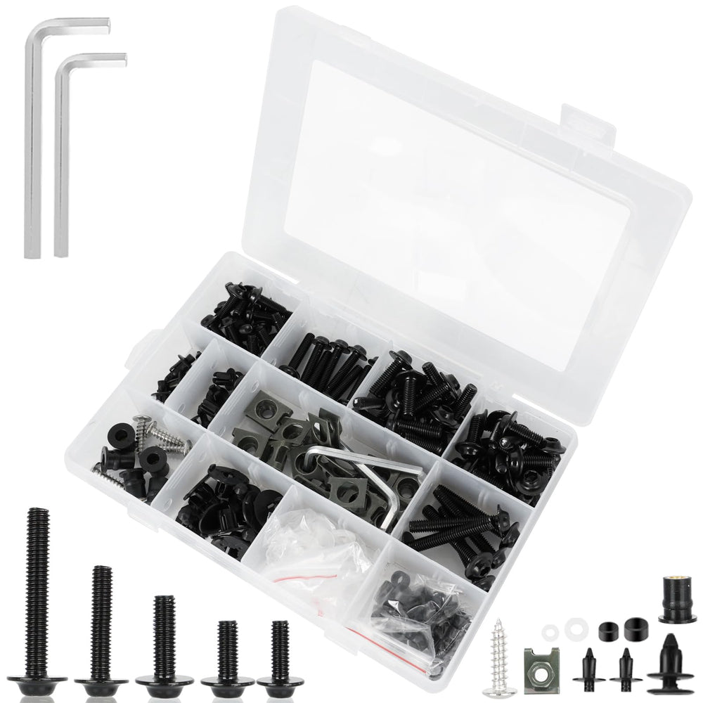 MOCODUO organized layflat display highlighting various M5 and M6 fasteners for convenience