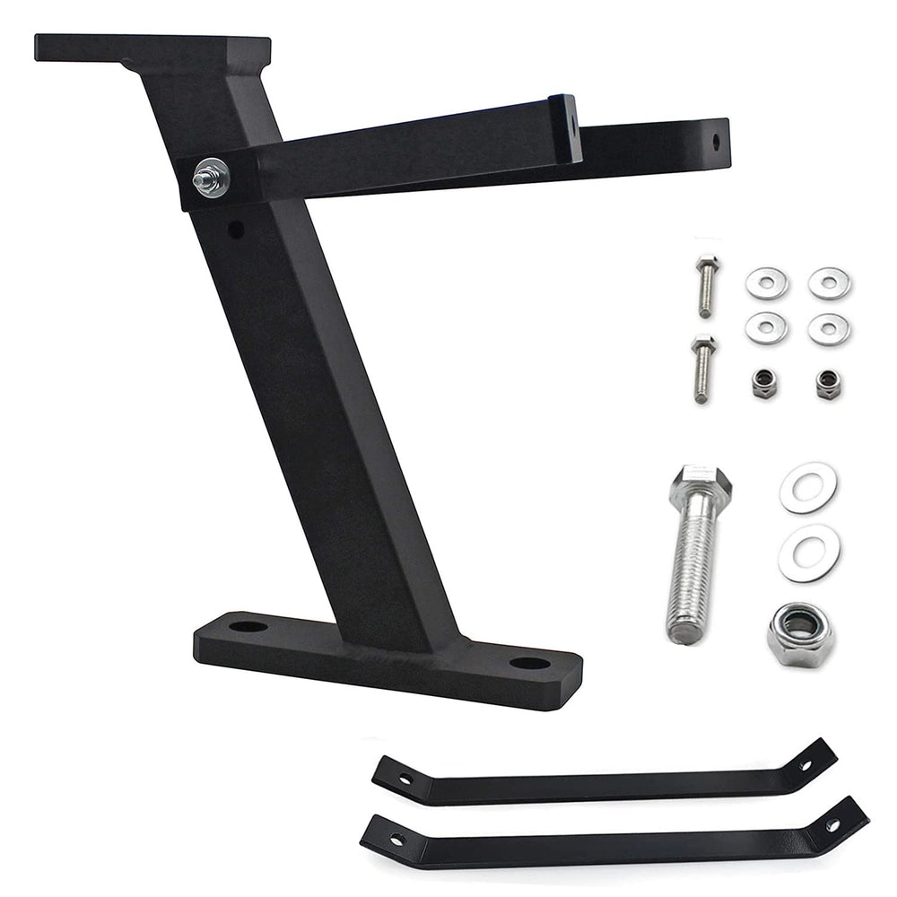 MOEUFFIR hitch front view showing bolt-on fit and durable steel for reliable towing