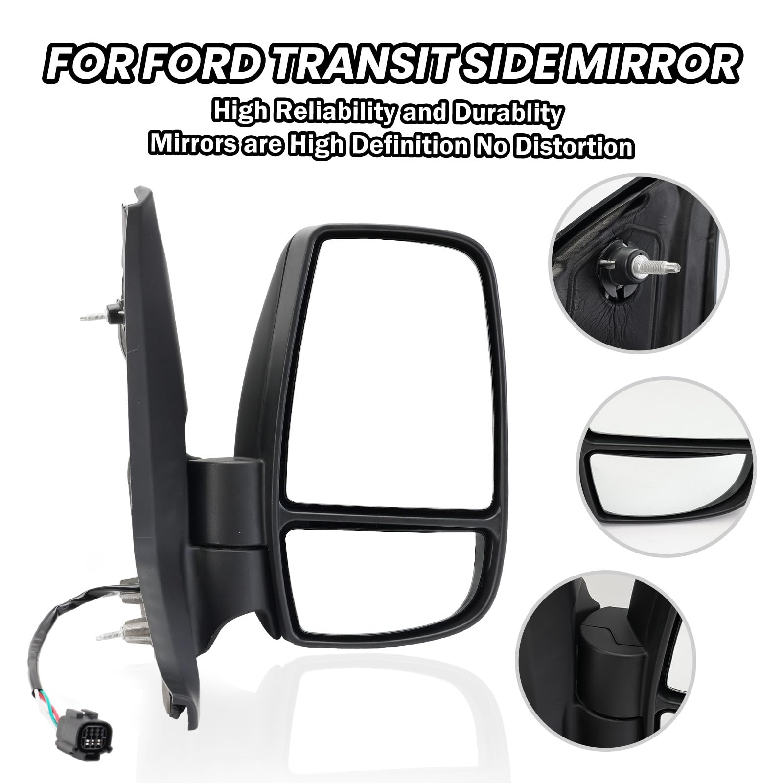 MOFOAP side profile of mirror demonstrating short-arm design and clearance