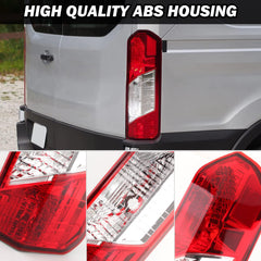 MOFOAP tail light installed on Ford Transit rear illustrating perfect alignment