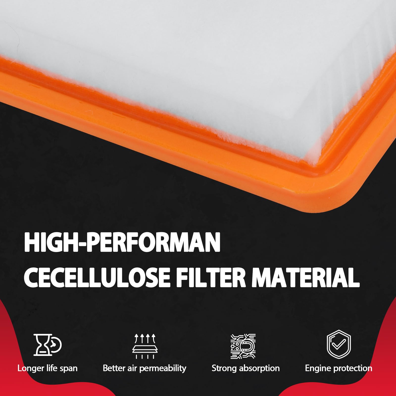 MOJIOO side profile highlighting pleats and depth for improved dust-holding capacity