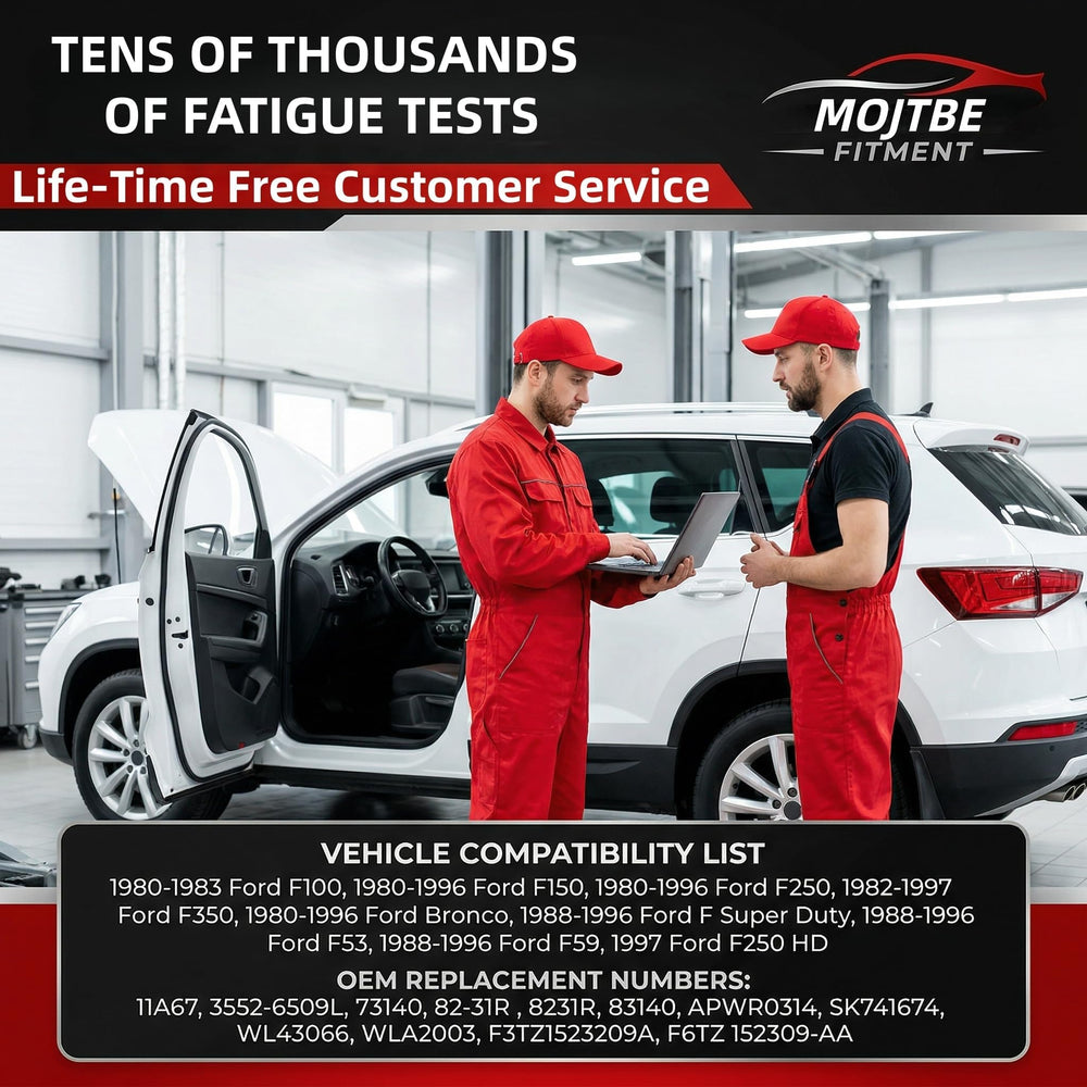 MOJTBE label and OE numbers shot to verify compatibility benefit