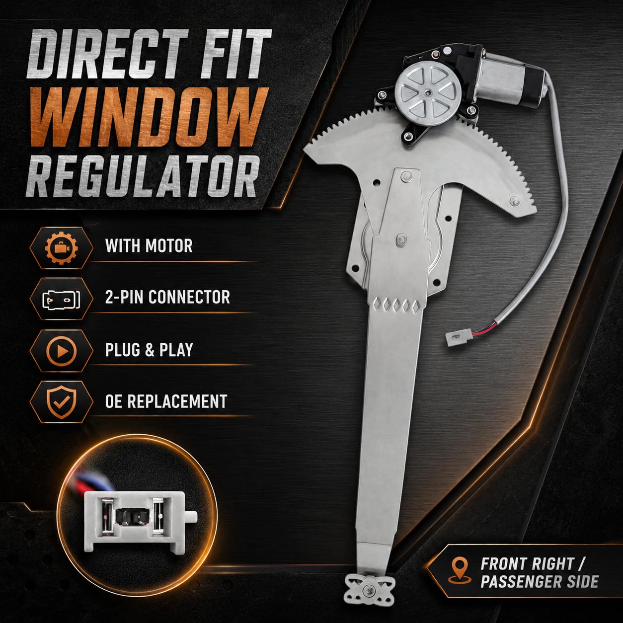 MOJTBE 2-pin motor connector detail ensures plug-and-play benefit