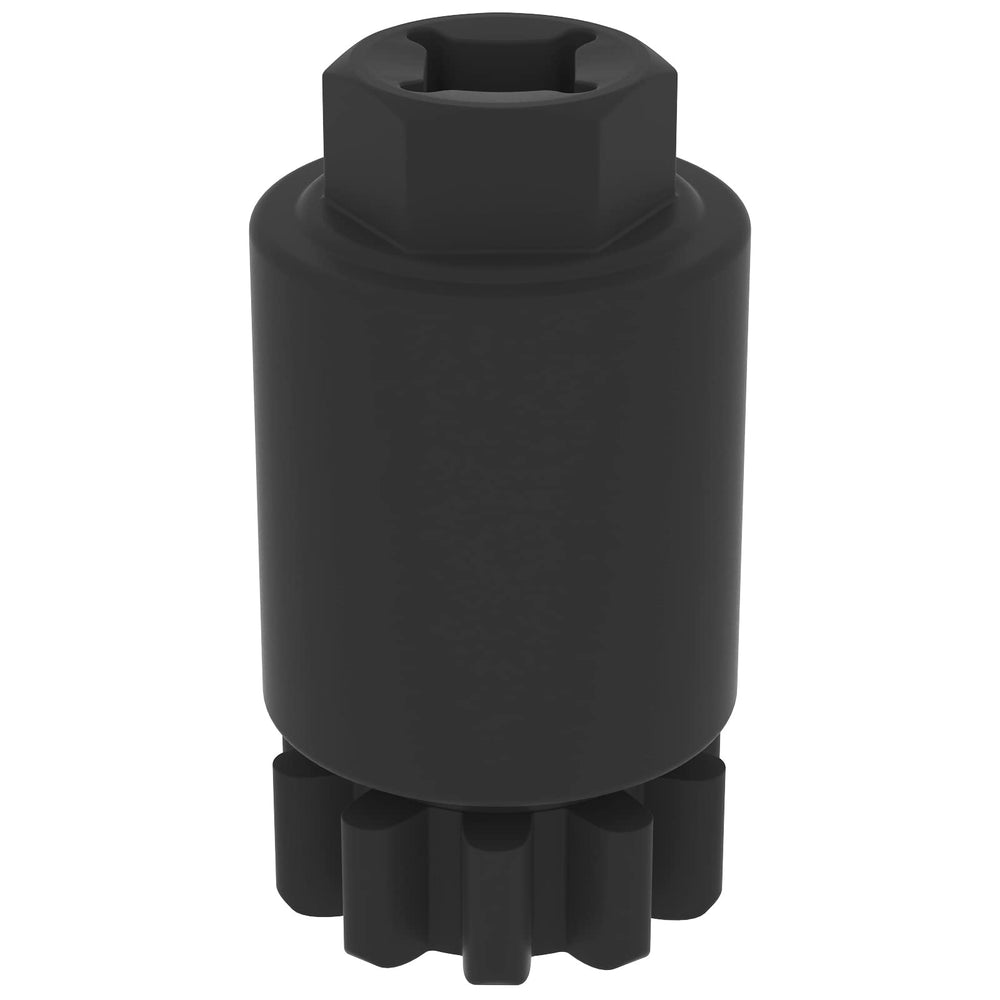 Moker flywheel turning tool front view showing solid-steel body and powder coat for durability