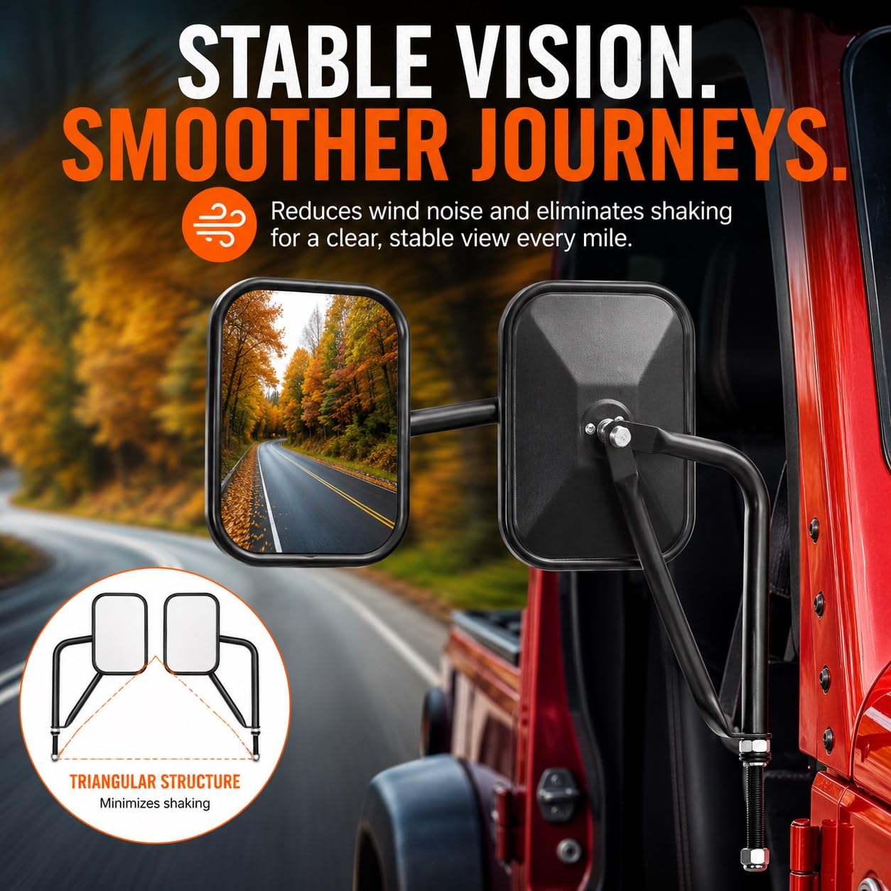 Moker side profile of steel stem and ABS housing for reduced vibration