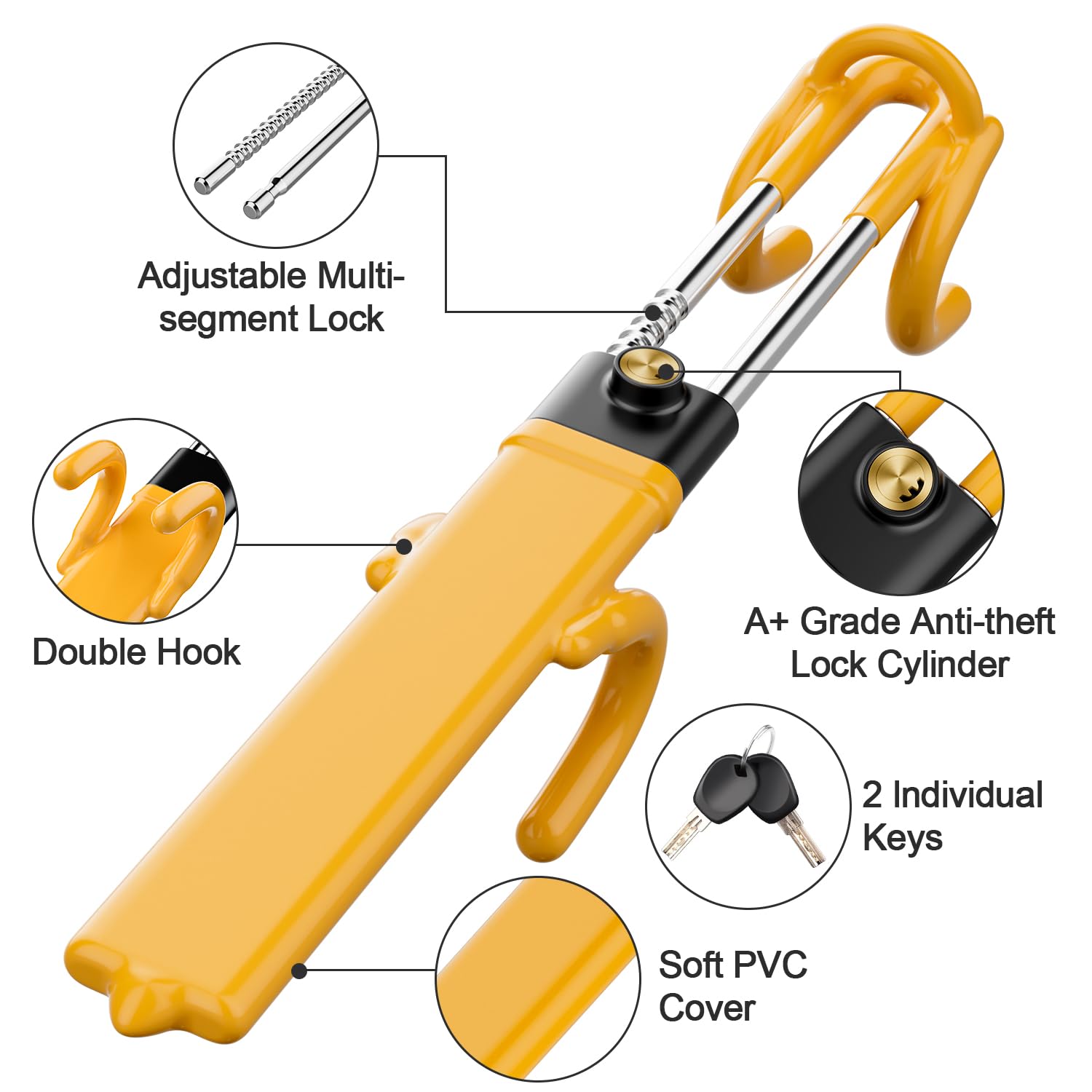 MONOJOY close-up of upgraded lock core highlighting tamper resistance
